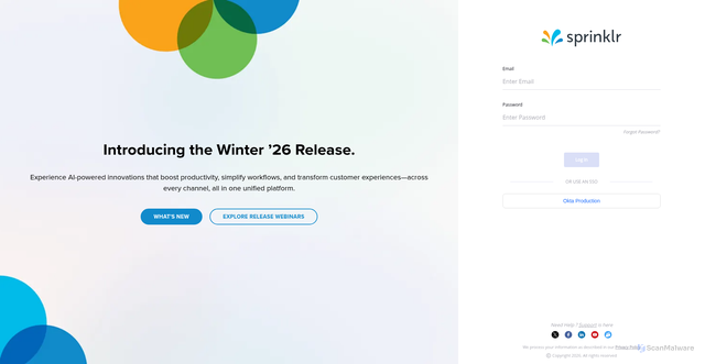 Security scan screenshot of https://shipt.sprinklr.com
