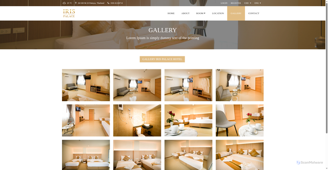 Security scan screenshot of https://irispalace.com/gallery.html