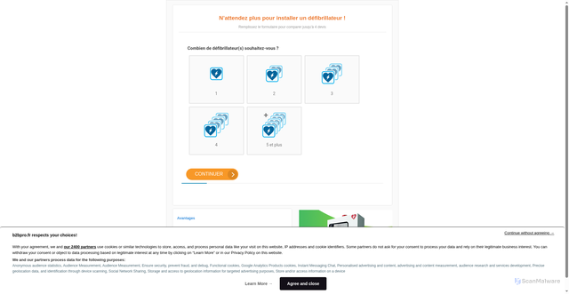Security scan screenshot of https://tonmessage.fr/defibfr/toi/
