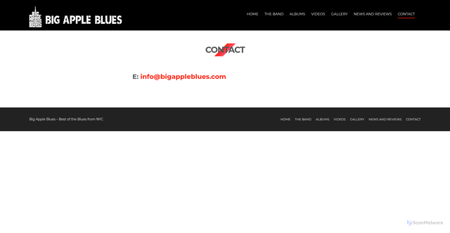 Security scan screenshot of https://bigappleblues.com/contact/