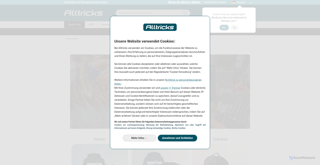 Security scan screenshot of https://eu.ironmanstore.com/