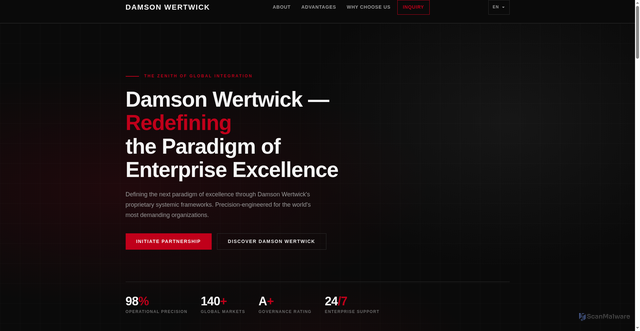 Security scan screenshot of https://damsonwertwick.net/
