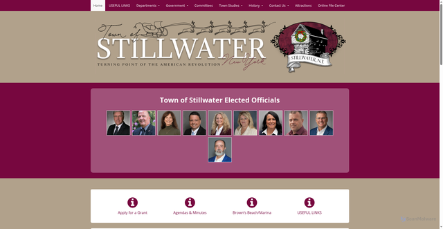 Security scan screenshot of https://townofstillwaterny.gov/