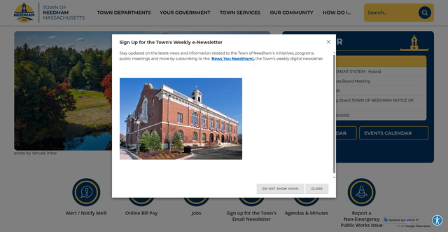 Security scan screenshot of https://needhamma.gov/