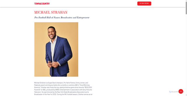 Security scan screenshot of https://www.tandcphilanthropy.com/speakers/michael-strahan