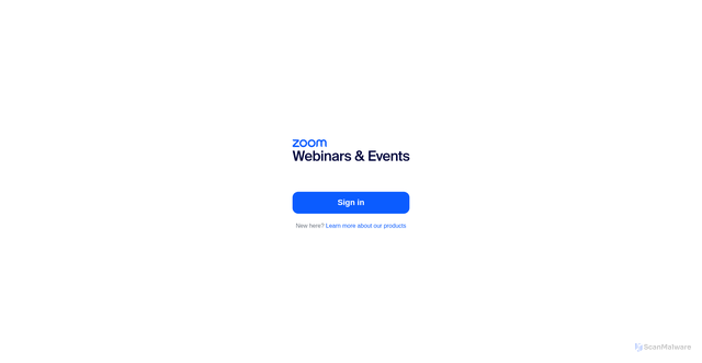 Security scan screenshot of https://events.zoom.us/