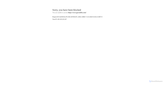 Security scan screenshot of https://www.gxwmbbs.com