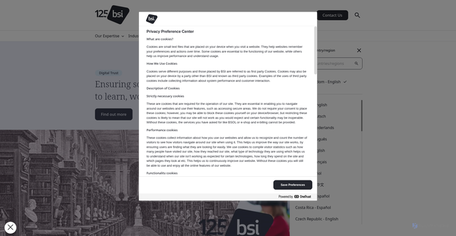 Security scan screenshot of https://www.bsigroup.com