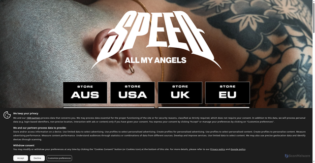 Security scan screenshot of https://gangcalledspeed.com/
