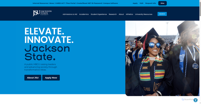 Security scan screenshot of https://www.jsums.edu/