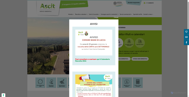 Security scan screenshot of https://www.ascit.it/