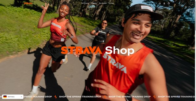 Security scan screenshot of https://shop.strava.com