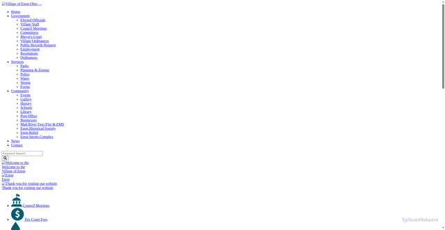 Security scan screenshot of https://www.enon-oh.gov/