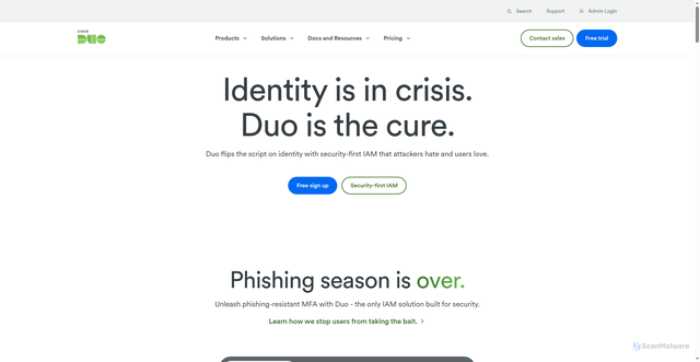 Security scan screenshot of https://api-75437554.duosecurity.com