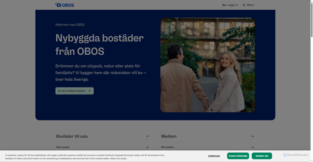 Security scan screenshot of https://obos.se/