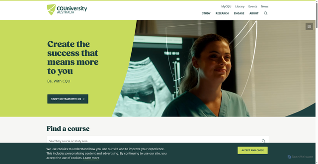 Security scan screenshot of https://cqu.edu.au