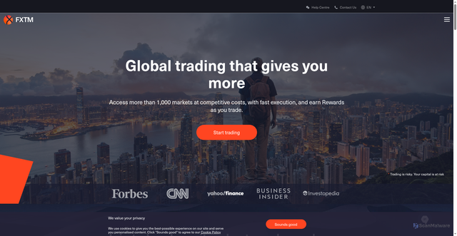Security scan screenshot of https://forextimekr.com/