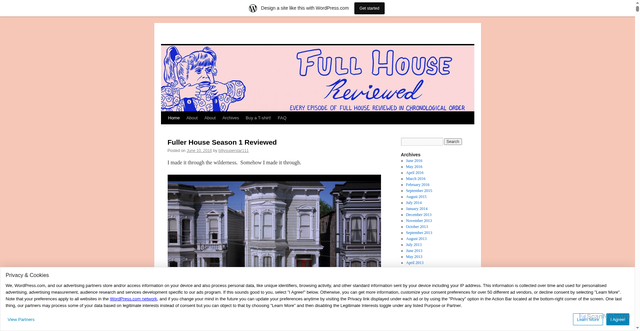 Security scan screenshot of https://therealfullhousereviewed.wordpress.com/