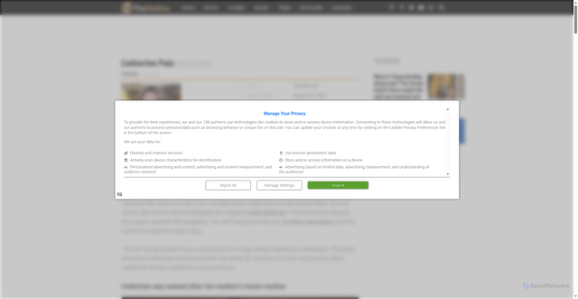 Security scan screenshot of https://thenetline.com/people/catherine-paiz/