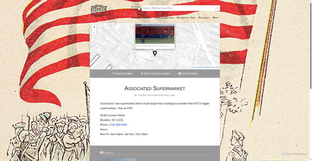 Security scan screenshot of https://redhookwaterstories.org/items/show/1426