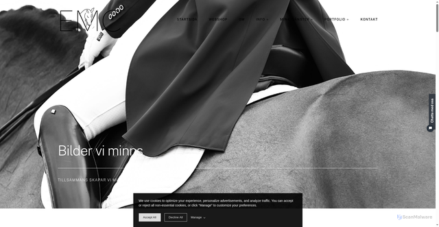 Security scan screenshot of https://emcfoto.se