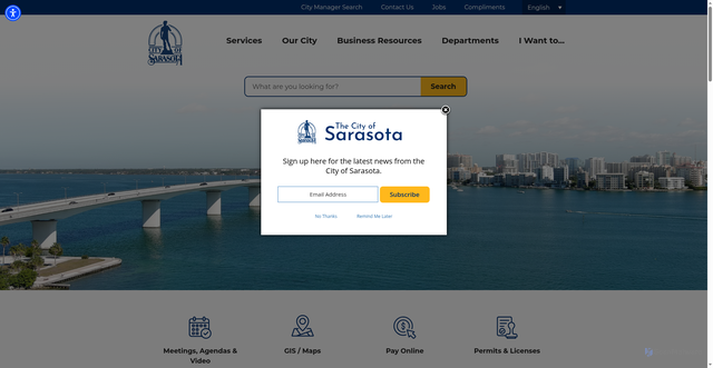 Security scan screenshot of https://www.sarasotafl.gov/
