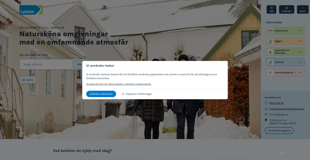 Security scan screenshot of https://www.laholm.se/