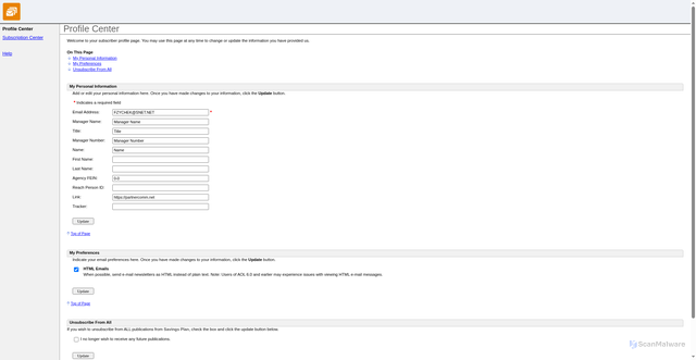 Security scan screenshot of https://click.benefits.partnercomm.net/profile_center.aspx?qs=eyJkZWtJZCI6ImY0MzZmNDkyLTFkOTYtNDNlYy05NmNhLTIxZDNlMWE4M2ZjYyIsImRla1ZlcnNpb24iOjEsIml2Ijoia293TTlnMURhcGpWWFZRY1ZrRFBqdz09IiwiY2lwaGVyVGV4dCI6IjRpN01nNVcvRTJrc0JFWkRGd1VsZkNJVEZCRThpaFdua1kwK3ZDcE9NdHl1SlNIbVFRMmx3UWxrMVd4RE9pSEZ5YlpMVDJMY24xQU0yb3BTZmd0Vy9xNVVaZEVxNEppSndsdTE1UGN1NUpLTURQWU5RMnFZMVYxVUhGWkF6NDg9IiwiYXV0aFRhZyI6Ii9xNVVaZEVxNEppSndsdTE1UGN1NUE9PSJ9