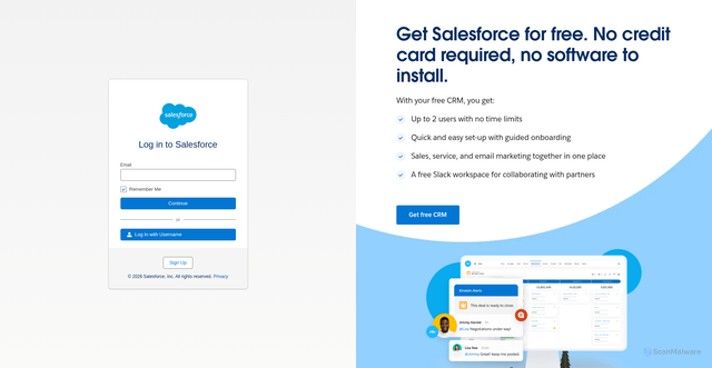 Security scan screenshot of https://welcome.salesforce.com