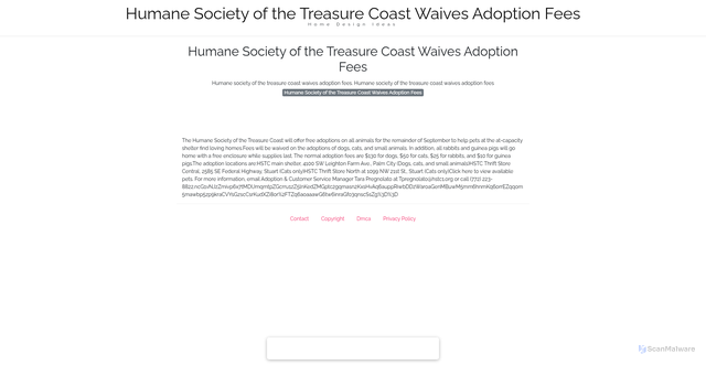Security scan screenshot of https://adamtmcclurehugo-e5s0z8kh14.edgeone.app/13275-humane-society-of-the-treasure-coast-waives-adoption-fees.html
