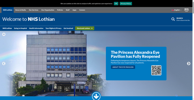 Security scan screenshot of https://www.nhslothian.scot/