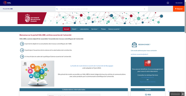 Security scan screenshot of https://ube.hal.science