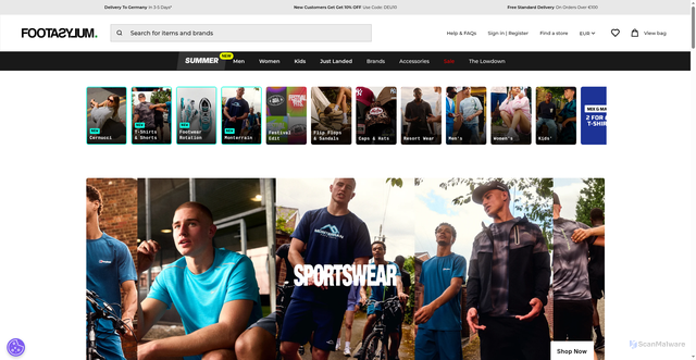 Security scan screenshot of https://footasylum.com