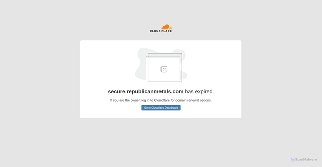 Security scan screenshot of http://secure.republicanmetals.com/