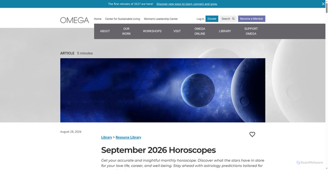 Security scan screenshot of https://www.eomega.org/articles/september-2026-horoscopes