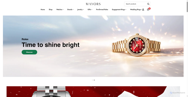 Security scan screenshot of http://shopmayors.com/