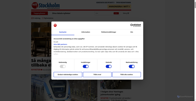 Security scan screenshot of https://www.mitti.se/