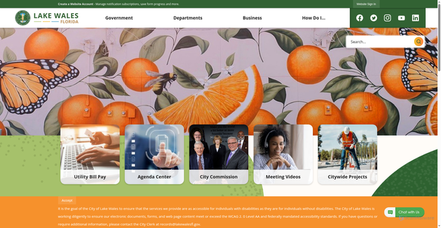 Security scan screenshot of https://lakewalesfl.gov/