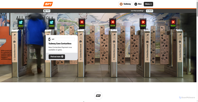 Security scan screenshot of http://www.spt.co.uk