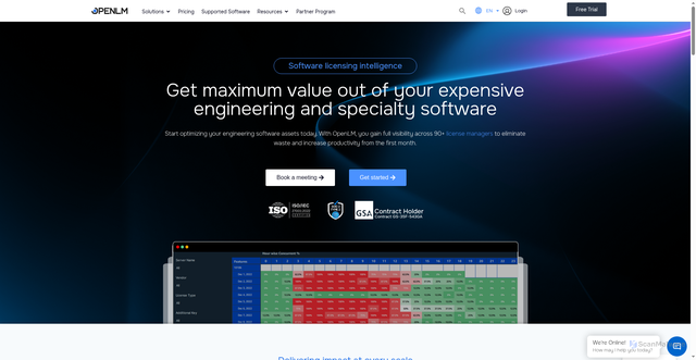 Security scan screenshot of https://openlm.com