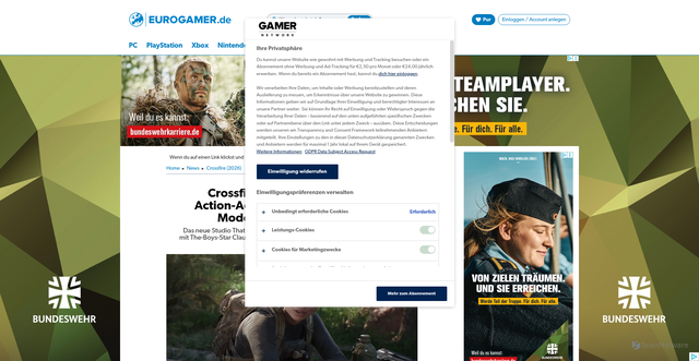 Security scan screenshot of https://www.eurogamer.de/crossfire-thats-no-moon-gameplay-ankuendigung