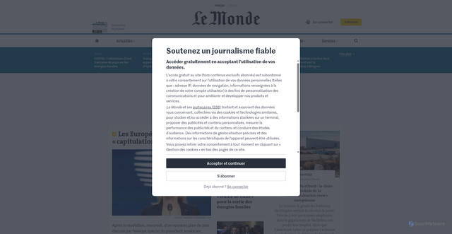 Security scan screenshot of https://d.transit-clients-fr.com/
