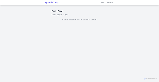 Security scan screenshot of http://my-social-app.pages.dev/