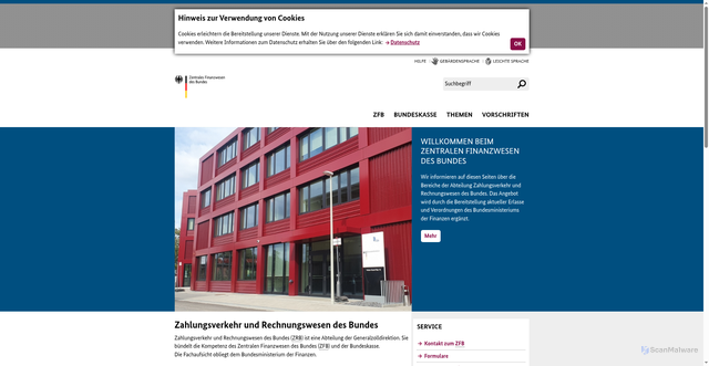 Security scan screenshot of https://www.zrb.bund.de/DE/1_Home/home_node.html