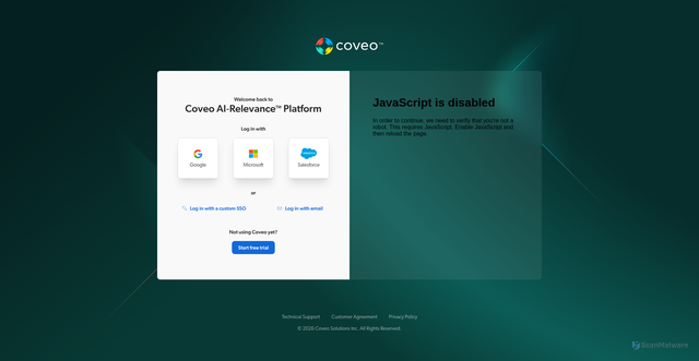 Security scan screenshot of https://sanmarproduction18f2pptvx.analytics.org.coveo.com