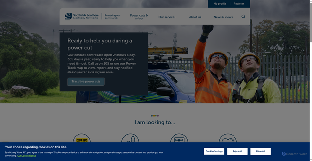 Security scan screenshot of https://ssen.co.uk