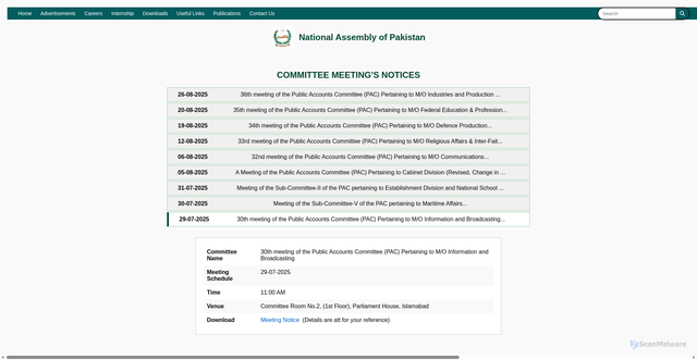 Security scan screenshot of https://2642476f.na-gov-pk-meeting-pac.pages.dev