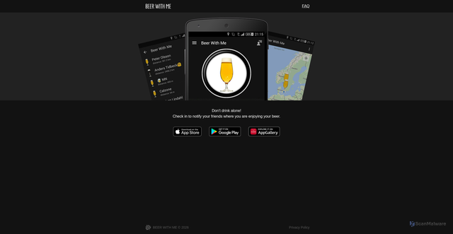 Security scan screenshot of https://beerwithme.se