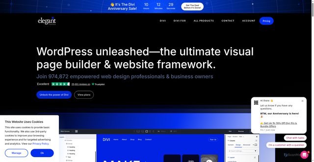Security scan screenshot of https://elegantthemes.com