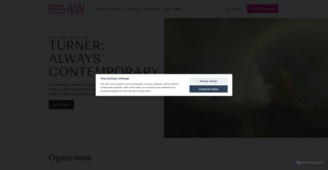 Security scan screenshot of https://www.liverpoolmuseums.org.uk/